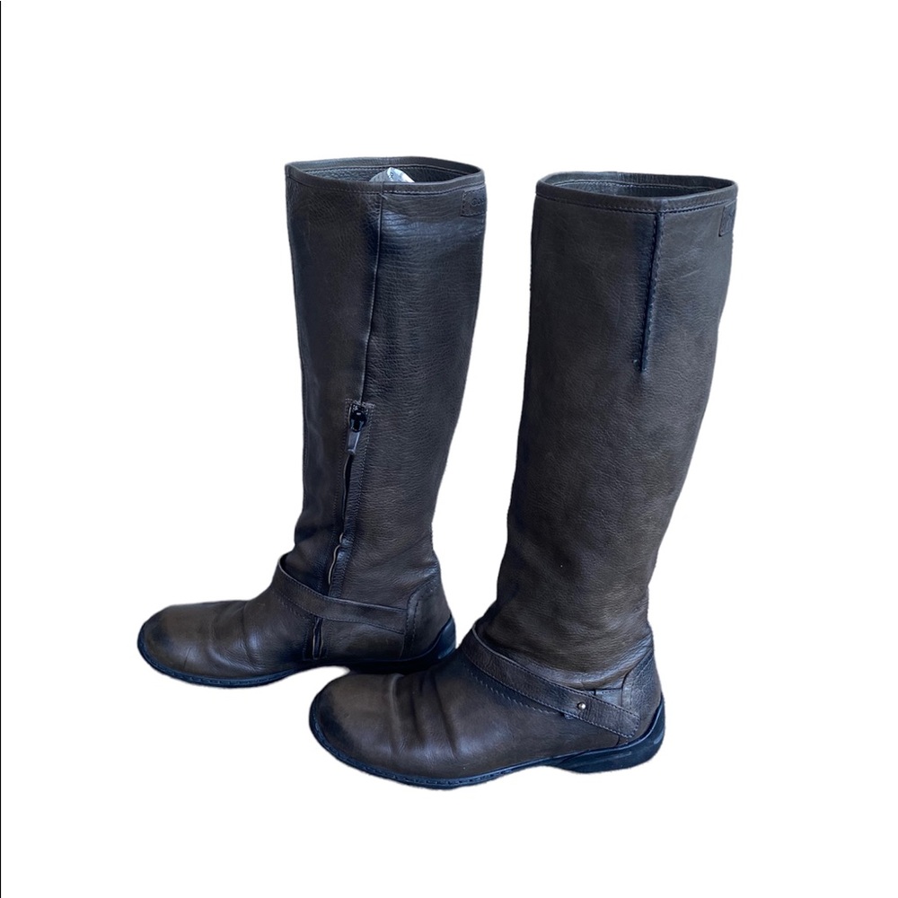 COSTUME NATIONAL Brown Leather Riding Boots - Picture 2 of 16